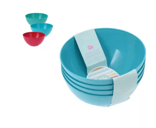 Tál Műanyag 4 Darabos D13,7*H6,5cm 030001650 (12/#)