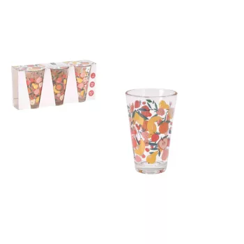   Pohár Üveg Gyümölcs Dekoros 300ml 3 Darabos 170486860 (12/#)