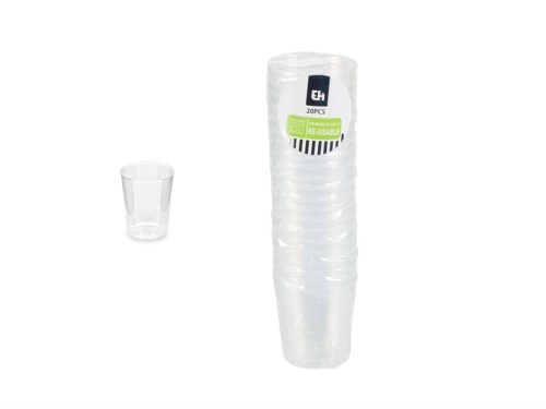 Party Pohár Stampedlis Műanyag Átlátszó 30ml 20 Darabos 178000670