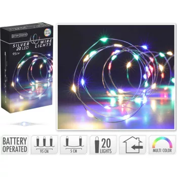   (Karácsony) Fényhuzal 20 LED Színes AX9732400 (36/gy_72/#)