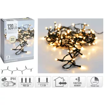   (Karácsony) Égősor 120 LED Meleg Fehér Kültéri AX8451120 (16/#)
