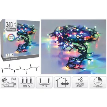   (Karácsony) Fényfüzér Kültéri 240 LED-es Színes AX8452140 (12/#)