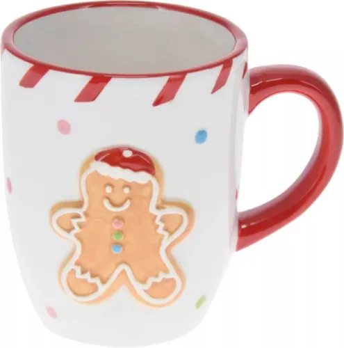 (Karácsony) Bögre 10cm Mézeskalács Dekor AZD502500 (6/gy_48/#)