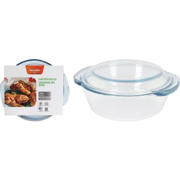 Hőálló Üvegtál Fedővel 1500ml GL1000020 (8/#)