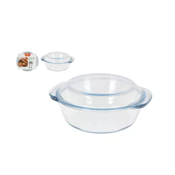 Hőálló Üvegtál + Tető 2000ml GL1000030 (6/#)