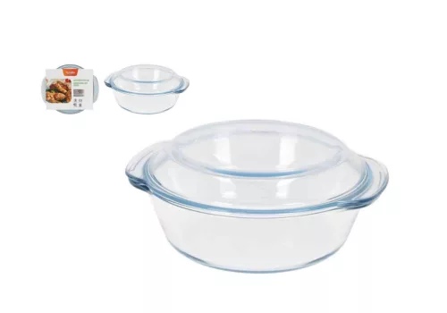 Hőálló Üvegtál + Tető 2000ml GL1000030 (6/#)