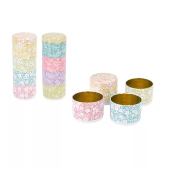 Cutie Depozitare Metal Rotunda 4 Piese Decorativa 170488160