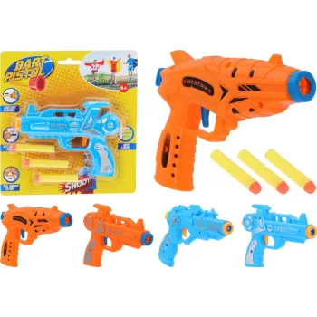   Szivacs Lövedék Kilövő Pisztoly 3 Lövedékkel 15cm S34938610 (24/gy_72/#)