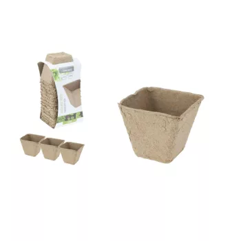   Ültető Cserép Szögletes Papírrostból 6*6cm 14 Darabos C22954750 (24/#)