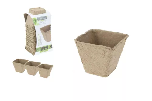 Ültető Cserép Szögletes Papírrostból 6*6cm 14 Darabos C22954750 (24/#)