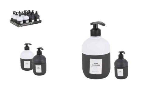 Seifenspender Glas Weiß Schwarz 014000090
