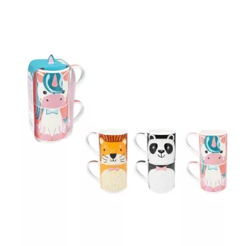 Bögre Porcelán Állatos 2 Darabos 265ml Q96001060 (12/#)