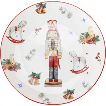   (Karácsony) Tányér Porcelán Diótörő Dekoros 19cm DN1900580 (6/gy_24/#)