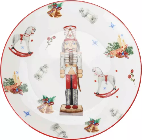(Karácsony) Tányér Porcelán Diótörő Dekoros 19cm DN1900580 (6/gy_24/#)