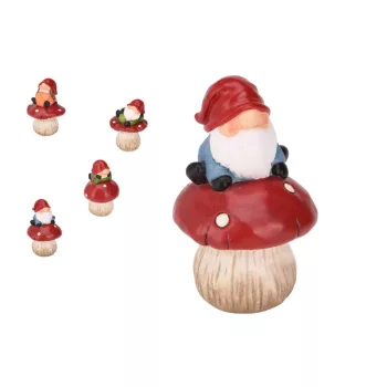 Manó Figura Gomba Dísszel 14.2cm ALX971530 (4/gy_24/#)