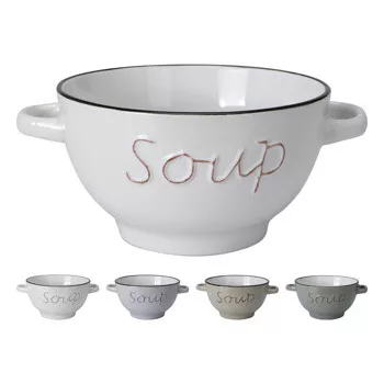 Bol pentru supă ceramică cu urechi Q97001210