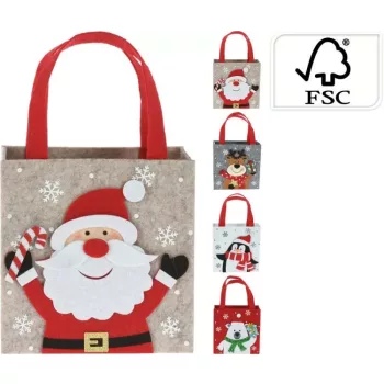 (Karácsony) Kosár Filcből 18cm GR9121250 (12/gy_24/#)