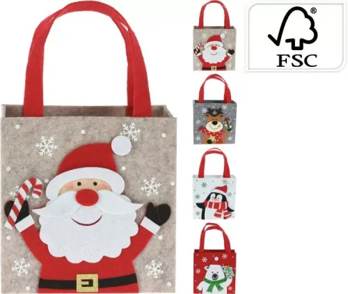 (Karácsony) Kosár Filcből 18cm GR9121250 (12/gy_24/#)