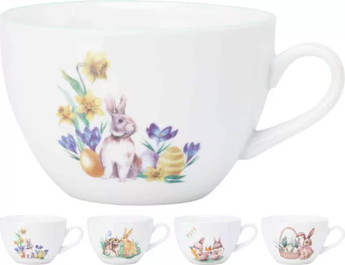Bögre Porcelán Nyuszis 420ml Q75600700 (12/gy_36/#)