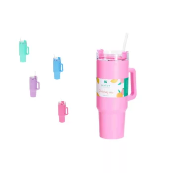   Kulacs Pohár Fogantyúval és Szívószállal Műanyag 1200ml 101004440 (12/#)