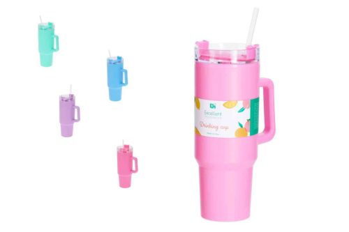 Kulacs Pohár Fogantyúval és Szívószállal Műanyag 1200ml 101004440