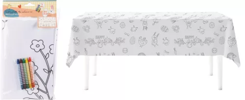 (Húsvét) Asztalterítő Színezős 180*120cm 492300100 (24/gy_48/#)