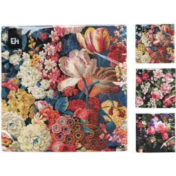 Szalvéta 33*33cm Virágos 16 Darabos 602000660 (40/#)