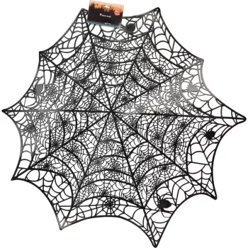   (Halloween) Tányéralátét Pókhálós Ø50cm 101005830 (24/gy_96/#)