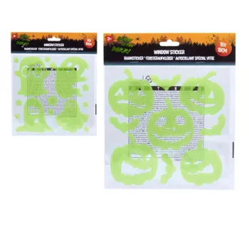   (Halloween) Ablakmatrica Sötétben Világító 19*19cm 495900180 (24/gy_96/#)