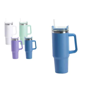   Kulacs Pohár Fogantyúval és Szívószállal Fém 1200ml 997100510/997100600 (12/#)