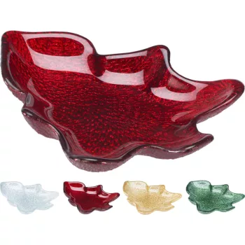   (Karácsony) Tányér Üveg Fenyőfa Alakú 16*12cm 44300660 (16/#)