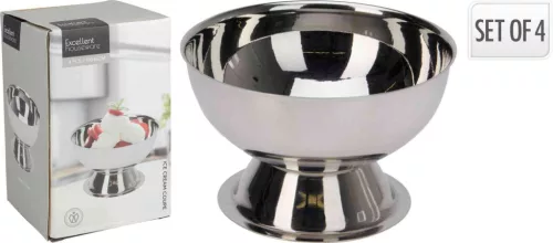 Fagylaltkehely Fém 4 Darabos Ø9*6cm A12442020 (12/#)