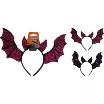   (Halloween) Fejpánt Denevéres 29*23*1,5cm AAO900030 (24/gy_72/#)