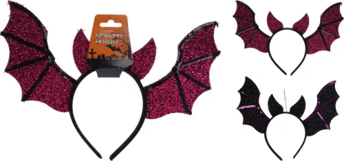(Halloween) Fejpánt Denevéres 29*23*1,5cm AAO900030 (24/gy_72/#)