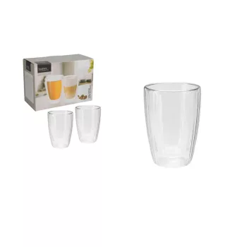   Pohár Üveg Duplafalú Kávés/ Teás 350ml 2 Darabos CD1200250 (12/gy_24/#)