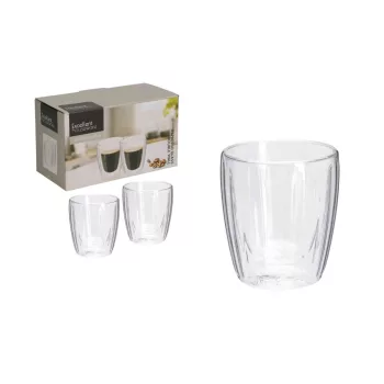   Pohár Üveg Duplafalú Kávés/ Teás 125ml 2 Darabos CD1200270 (12/gy_24/#)