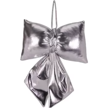   (Karácsony) Masni Dekoráció 19*26cm Ezüst AWR413520 (12/gy_36/#)