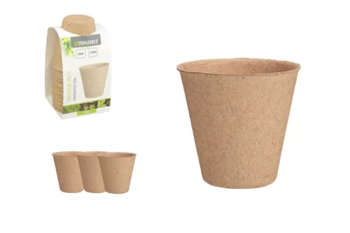 Ültető Cserép Kerek Papírrostból 8*7.5cm 12 Darabos CE9000020 (24/#)