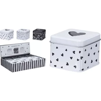 Tároló Doboz Fém 8*8*6cm 170495620 (12/gy_24/#)