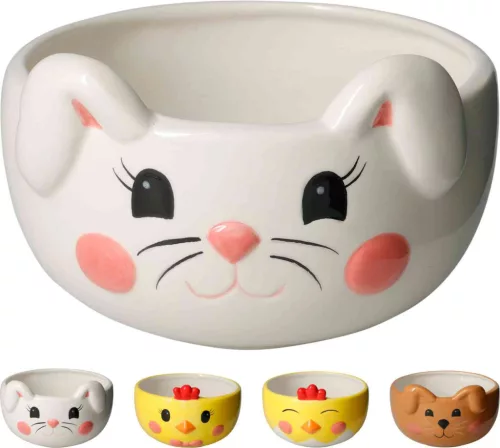 Tál Porcelán Állat Dekoros 13*12,6*8,3cm PLX000600 (8/gy_32/#)