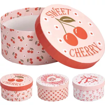   Ajándékdoboz Dekoros Kerek 14,5*14,5*7cm PPF001530 (9/gy_36/#)