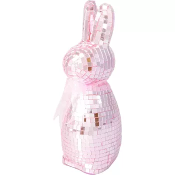 Nyuszi Figura Üveg 20,5cm Pink C37910810 (12/gy_24/#)
