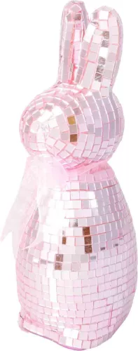 Nyuszi Figura Üveg 20,5cm Pink C37910810 (12/gy_24/#)