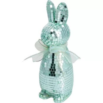 Nyuszi Figura Üveg 20,5cm Zöld C37910820 (12/gy_24/#)