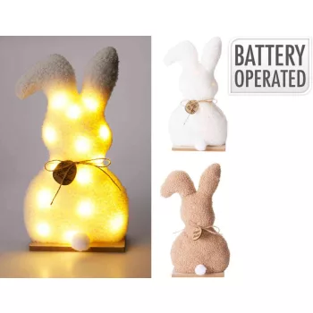   (Húsvét) Nyuszi Figura Dekoráció LED 32cm AHR500010 (12/#)