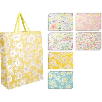 Ajándéktasak Virágos Nagy 32*26*10cm AB8800550 (144/#)