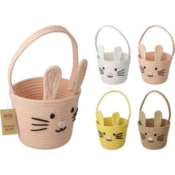 (Húsvét) Kosár Nyuszifüles 20*16cm MD1500010 (12/#)