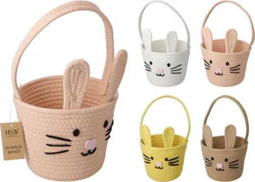 (Húsvét) Kosár Nyuszifüles 20*16cm MD1500010 (12/#)