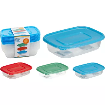   Tároló Doboz Műanyag Tetővel 950ml 10 Darabos CR3000040 (24/#)