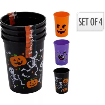 (Halloween) Pohár Műanyag 4 Darabos 495900460 (24/#)